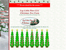 Tablet Screenshot of logcabinpineschristmastrees.com